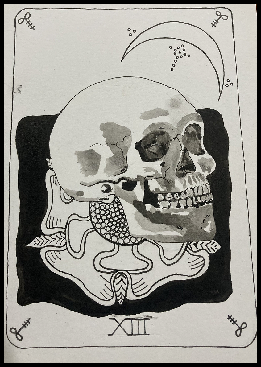 Death-Card India-Ink/Pen 9inx6in