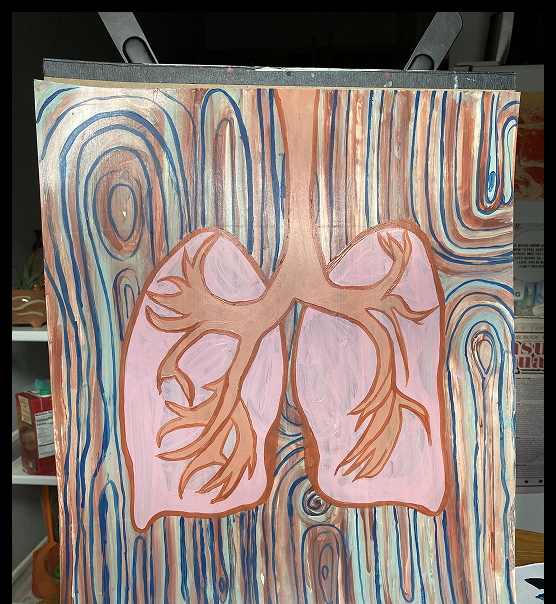 Lung Acrylic 17.5inx15in